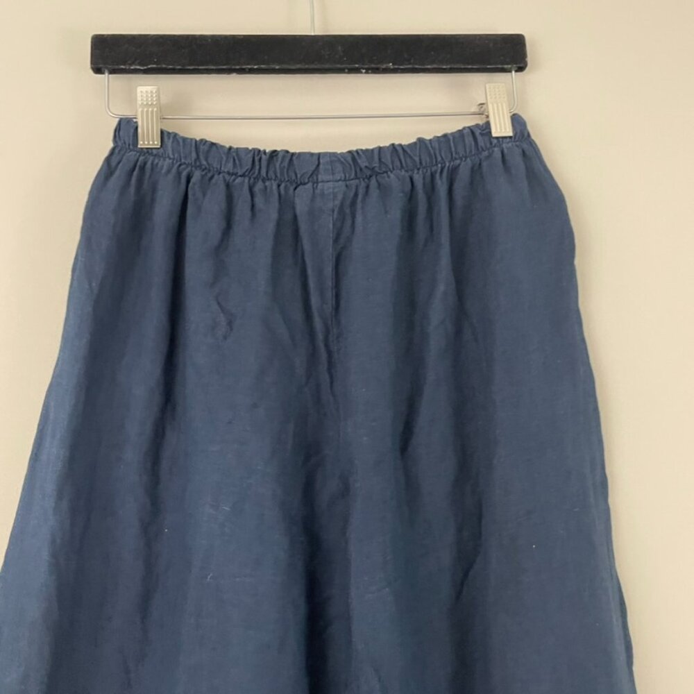 Bryn Walker Navy Blue Linen Pull On Balloon Pants Size Small - Picture 7 of 7